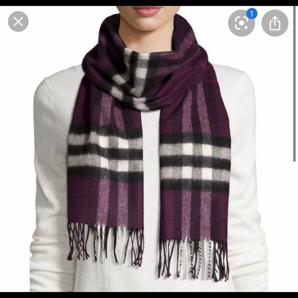 Burberry check cashmere scarf